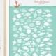 Canvas Guest Book Alternative With Fish In Ocean - Beach Wedding Guest Book - Baby Shower Guest Book - Nautical Guestbook CANVAS