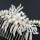 Bridal hair comb, Pearl hair comb, Rhinestone hair comb, Wedding headpiece, crystal and freshwater pearl hair comb, Wedding hair accessory