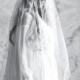 Drop Veil with Blusher simple modern downton abbey princess kate royal romantic illusion crown bohemian whimsical delicate beach wedding 301