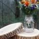 2 Wood WEDDING Centerpieces - Natural Wood Slices - Tree Cake Stands - Perfect for Rustic Weddings