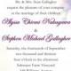 Soft Bougainvillea Watercolor Design Wedding Invitations In Purple, Green Or Blue