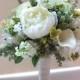 Bridal Bouquet, White Peonies & Scabiosa wedding bouquet