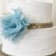 Burlap Cake Topper Idea, Aqua Blue Burlap Flower, Rustic Wedding Cake Topper, Boho Chic, Burlap Baby Shower Ideas, It's a Boy Baby Shower