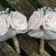 Ladies double rose style wedding corsage boutonniere