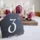 Slate Table Numbers - Rush Processing - Script or Serif (Qty 15+)