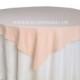 Blush Table Overlays 85 x 85 inches, Table Overlays for 6 FT Round Tables, Square Blush Tablecloths 