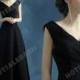2016 Sexy Sleeveless Black V-neck Long Chiffon Bridesmaids Dress
