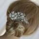 Florretta Swarovski crystal and pearl elegant bridal hair comb or Barrette