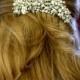 Bridal Hair comb, Crystal Hair Comb, Swarovski comb, Roses, Hair Flower, Wedding Accessories,pearl hair comb,(Rose )