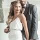 Stunning beaded  lace wedding dress, spaghetti straps Lace wedding dress ,2-Piece straight skirt wedding dress ,Custom formal wedding gown
