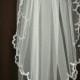 Bridal Veil - Imani Wedding Veil with Embroidery  - Embroidered Veil - Lace Veil - Ivory Veil - White Veil