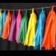 SHIPPED NEXT DAY, 20 Tassel Cinco de Mayo Tissue Paper Garland, Fiesta Party Decorations, Mexican Party Decorations, Wedding Decorations