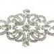 1 Crystal Rhinestone Button - Wedding Bouquet Charm, Bridal Sash, Gift Box Embellishment, Hair Jewelry CN-011 (77mm or 3 inch)