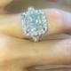 Platinum Eternity Engagement Ring 9mm Round Forever One Moissanite and 2.35ct Genuine Diamonds Anniversary Pristine Custom Ring