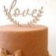Love cake topper, wedding cake topper, rustic cake topper, wooden cake topper, rustic wedding cake decoration, love topper