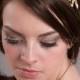 Gold Bridal Headpiece, Gold Rhinestone Wedding Hair Piece, Gold an Ivory Bridal Crown - Nena