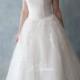 Retro 50's Vintage Style Tea Length Lace Wedding Dress with Short sleeves - AM1233921