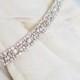 Classic Bridal Rhinestone And Pearl Wedding Gown Sash Belt Silver or Gold Prongs