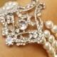 Art Deco Style Filigree Bridal Bracelet, Pearl Wedding Bracelet Cuff, Vintage Style Wedding Jewelry,  Ivory White Pearl Bracelet, ALESSANDRA