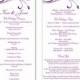 Wedding Program Template DIY Editable Word File Instant Download Program Eggplant Program Purple Program Printable Wedding Program 4x9.25
