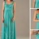 2016 Turquoise Bridesmaid dress, Convertible Double Straps Wedding dress, Chiffon Party dress, Pleated dress, Sweetheart Prom dress (T107)