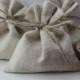 Set of 20 - Wedding Favor Bags. Oatmeal Grey Linen Favor Bags