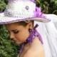Jubilate Hat Veil - Bridal Veils And Headpieces - Shabby Chic Wedding - Rustic Wedding - Wedding Headpiece - Purple Wedding