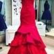 Vestido Madre Novia 2016 Red Long Mermaid Evening Dresses Off Shoulder Satin Floor Length Prom Gowns Formal Special Occasion Party Dress Online with $106.81/Piece on Hjklp88's Store 