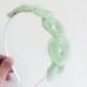Flower headband mint green Girl hair accessory Wedding accessory Head piece