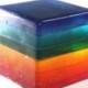 Rainbow Soap Cube - Stripes, Glycerin, Custom Scent, Rainbow, Kids, Fun, Party Favor, Rainbow Party, Pride, Wedding, Baby Shower