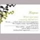 DIY Wedding RSVP Template Editable Text Word File Download Printable RSVP Cards Leaf Rsvp Black Rsvp Card Template Olive Green Rsvp Card