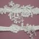 Ivory Pearl Beaded Lace Wedding Garter Set, Ivory Lace Garter Set, Flower Garter, Toss Garter, Keepsake Garter - Style G031