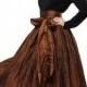 Asymmetrical Evening skirt, Skirt bronze floor length Romantic Wedding skirt Bridesmaid.