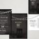 Brooklyn Bridge Chalkboard Inspired Wedding Invitation Card and RSVP - String Light  - New York manhattan Wedding