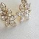 Swarovski crystal leaf earrings, rhinestone, earrings, bridesmaid, gift, leaves, post earring, rhinestone earring, rhinestone leaf