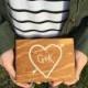 Personalized Mr and Mrs Rustic Wooden Stained Lace Ring Bearer Box.