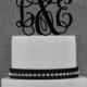 Personalized Monogram Wedding Cake Topper, Elegant Initials Cake Topper, Perfect Engagement or Bridal Shower Gift, Custom Colors - (S052)