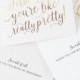 Funny Thank You For Being My Bridesmaid Cards - You're Like Really Pretty - To My Flower Girl, Maid of Honour - FOIL, THANK YOU