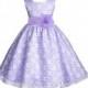 Wedding Floral Lace Overlay lilac purple flower girl dress toddler baby dancing gown bridesmaid toddler size 6-9m 12-18m 2 4 6 8 10 12 