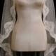 Ivory Swiss Dot Mantilla Veil With Light Ivory Alencon Lace And Crystals