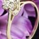 18k Yellow Gold Vatche 191 Swan Solitaire Engagement Ring