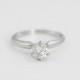 Solitaire Diamond Engagement Ring in 14k White Gold