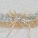 Champagne Prom Garter, Prom Garter, Silver Champagne Prom Garter, Garters