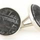 Meteorite Cuff Links made with Sterling Silver Links, Personalized Meteorite Wedding Accessories