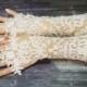 White Long Lace Wedding Gloves Shiny Beaded, Lace mittens, Free Shipping, French Lace Long Gloves, Sophisticated Lace Gloves, Bridal Wedding