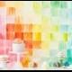 Colorful DIY Watercolor Paper Squares for Your Wedding Backdrop