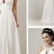 Summer A-line Halter Wedding Dress with Beaded Grecian Collar