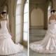 Strapless Full A-line Wedding Dress with Two Tiered Pick-up Skirt