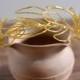 Gold Sprig - bridal headband, golden wedding