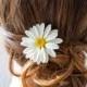 Daisy hair pin Wedding hair accessory Hair flower accessories Camomile hairpins White wedding hair pieces Bobby pins Hair grips Boho flowers